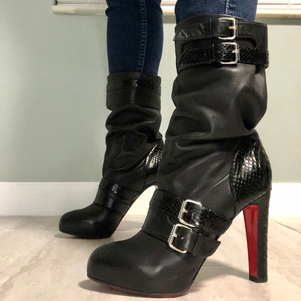 Christian Louboutin Removable Buckle Moto Boots
